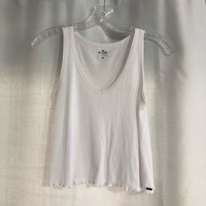 Hollister white tank top